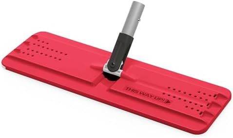 13-Inch Microfiber Flat Mop Head Replacement Pad in Black Red