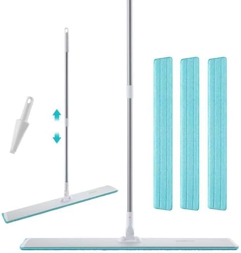 36 Inch Flat Mop, Microfiber Hardwood Floor Mop in Grey White