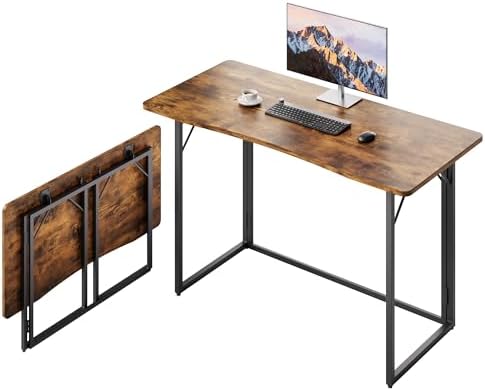 47.2 Rustic Brown Folding Desk No Assembly