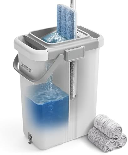 Flat Mop and Bucket Set, Commercial, Max531 in White
