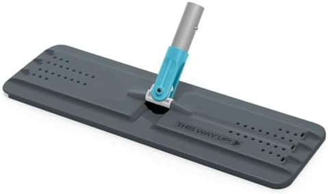 Flat Mop Head, 13 Inch Microfiber Replacement in Grey Cyan Blue