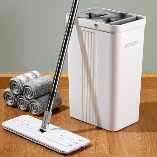Flat Mop System, Microfiber Mop and Bucket Set