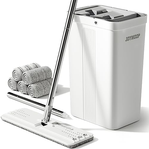 Flat Mop System, Microfiber Mop and Bucket Set
