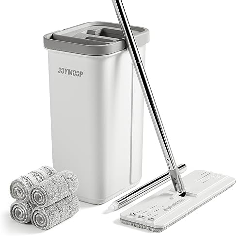 Flat Mop System, Microfiber Mop and Bucket Set