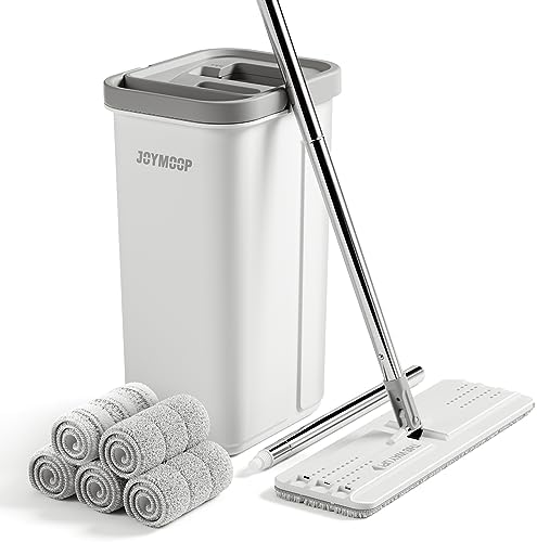 Flat Mop System, Microfiber Mop and Bucket Set