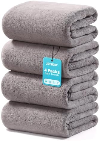 Microfiber Bath Towels 4 Packs Extra Large 30 x 60