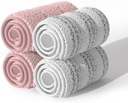 Microfiber Replacement Pads for 13 Flat Mop System in Pink