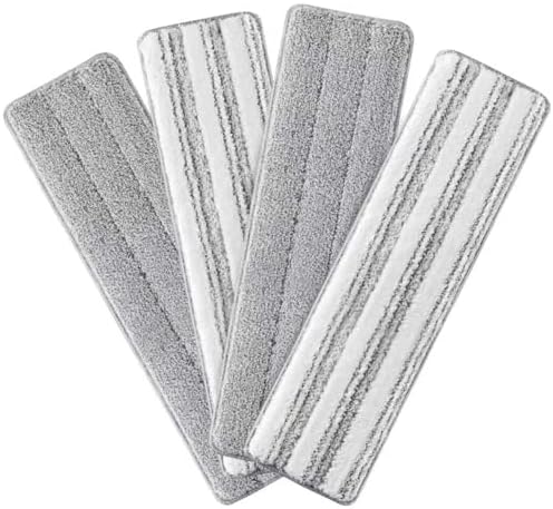 Microfiber Replacement Pads for 17.7 Flat Mop System in Grey