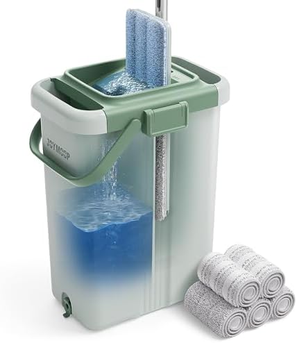 Mop and Bucket Set – Commercial and Household Floor & Wall Cleaner with Long Handle