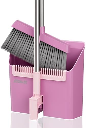 Pink Broom and Dustpan Set