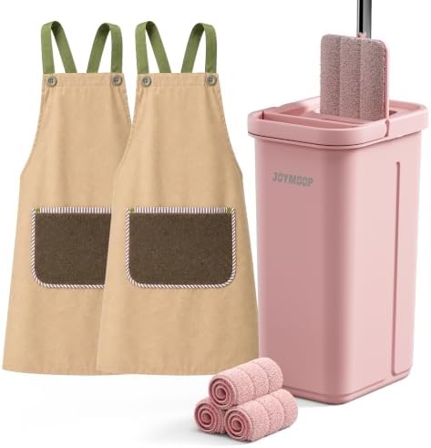 Pink Mop and Bucket & Bib Apron Bundle