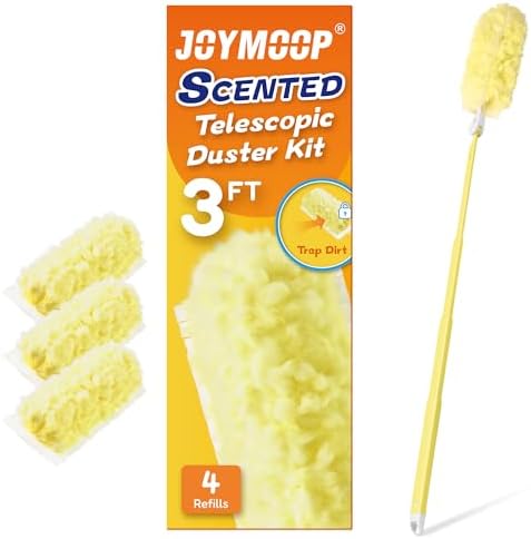 Scented Telescopic Duster kit, 3FT Extendable Handle (Yellow) +