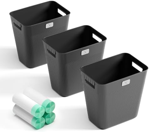 Slim Trash Can 3-Pack