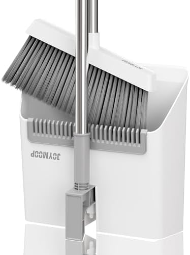 White Broom and Dustpan Set